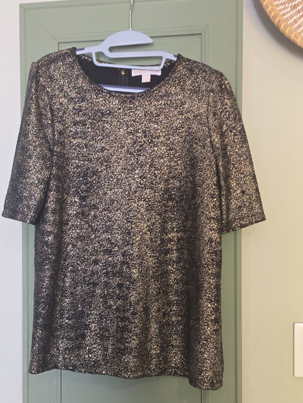 Michael Kors Metallic Gold Sparkle Top - Medium